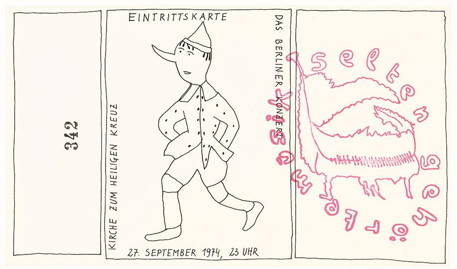 Eintrittskarte, Entwurf: Dominik Steiger und Owald Wiener